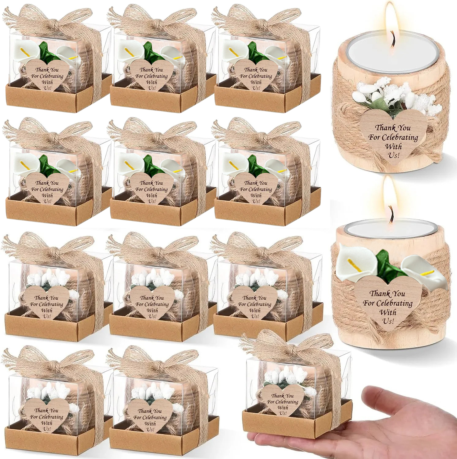 Candle Zero - 6/12/24PCS Guest Gift Candle for Wedding