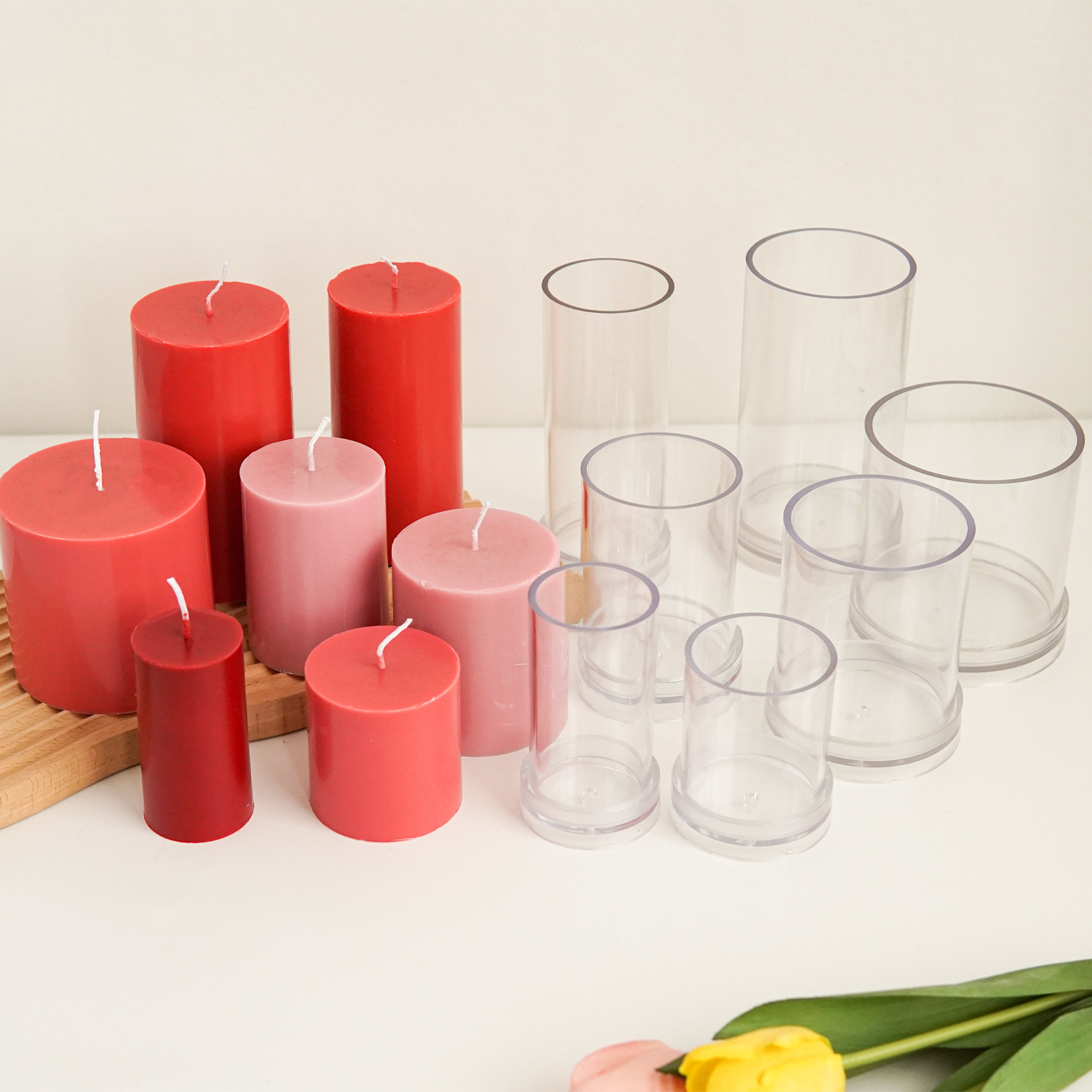 Candle Supplies Store - Various 3D Cylindrical Candle Mould Plastics