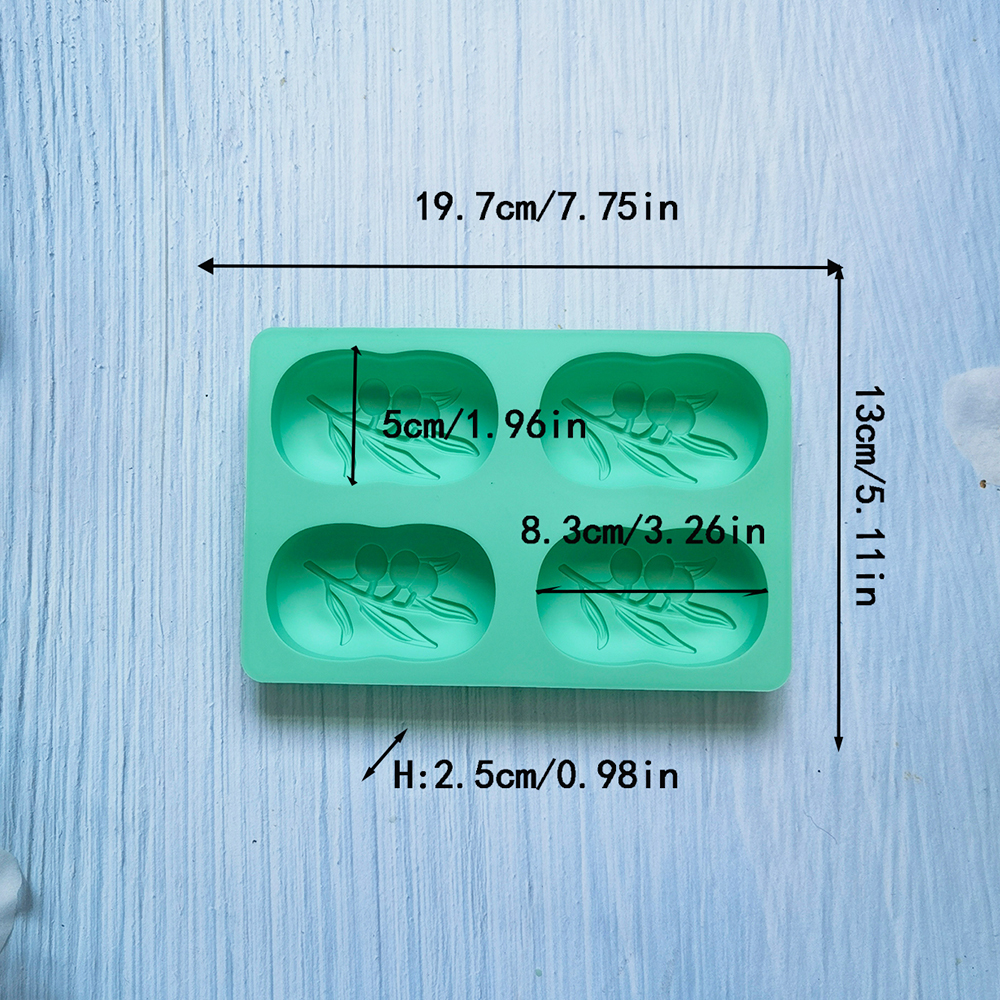 4 Cavities Oval Olive Tree Sil - Candle Supplies Store ulasan dan harga