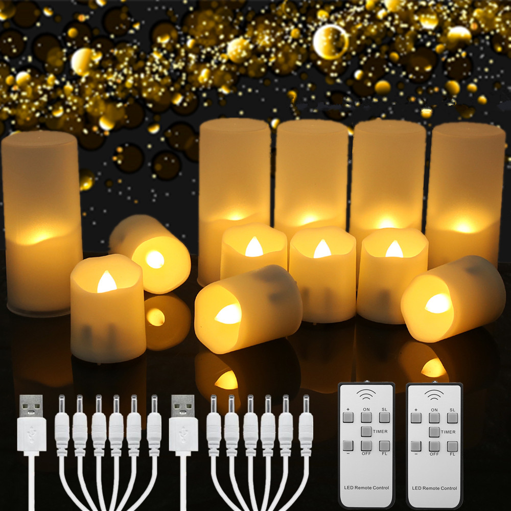 6Pcs/Set Rechargeable LED Cand - Candle Zero ulasan dan harga