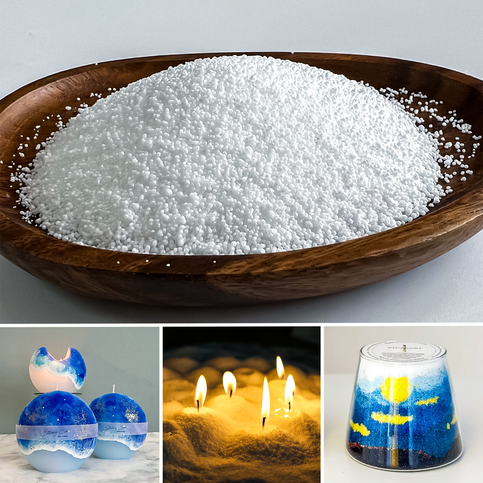 500g-1kg Sand Wax Ice Flower W - Candle Supplies Bulk ulasan dan harga