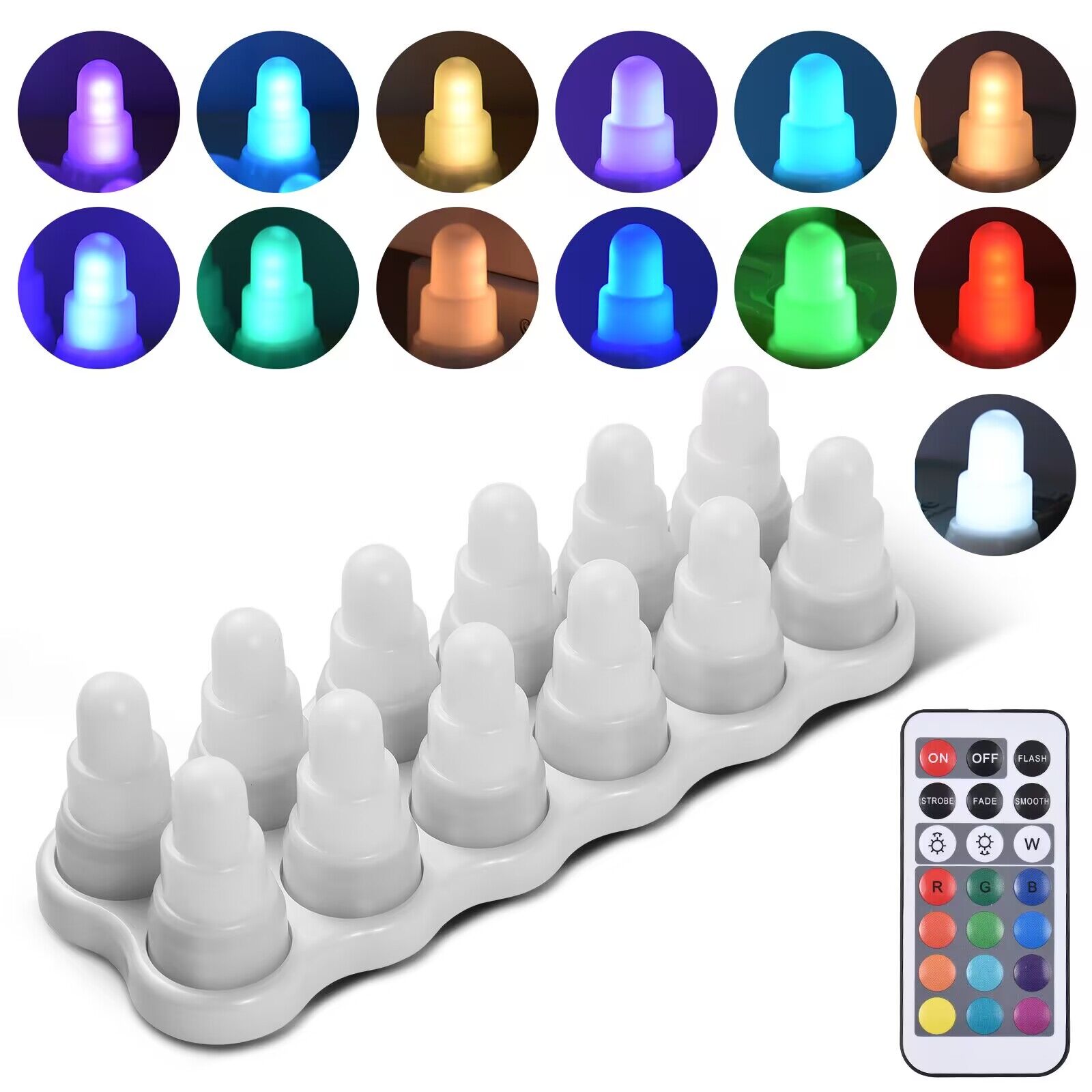 Set of 12 Remote Controlled Wi - Candle Zero ulasan dan harga