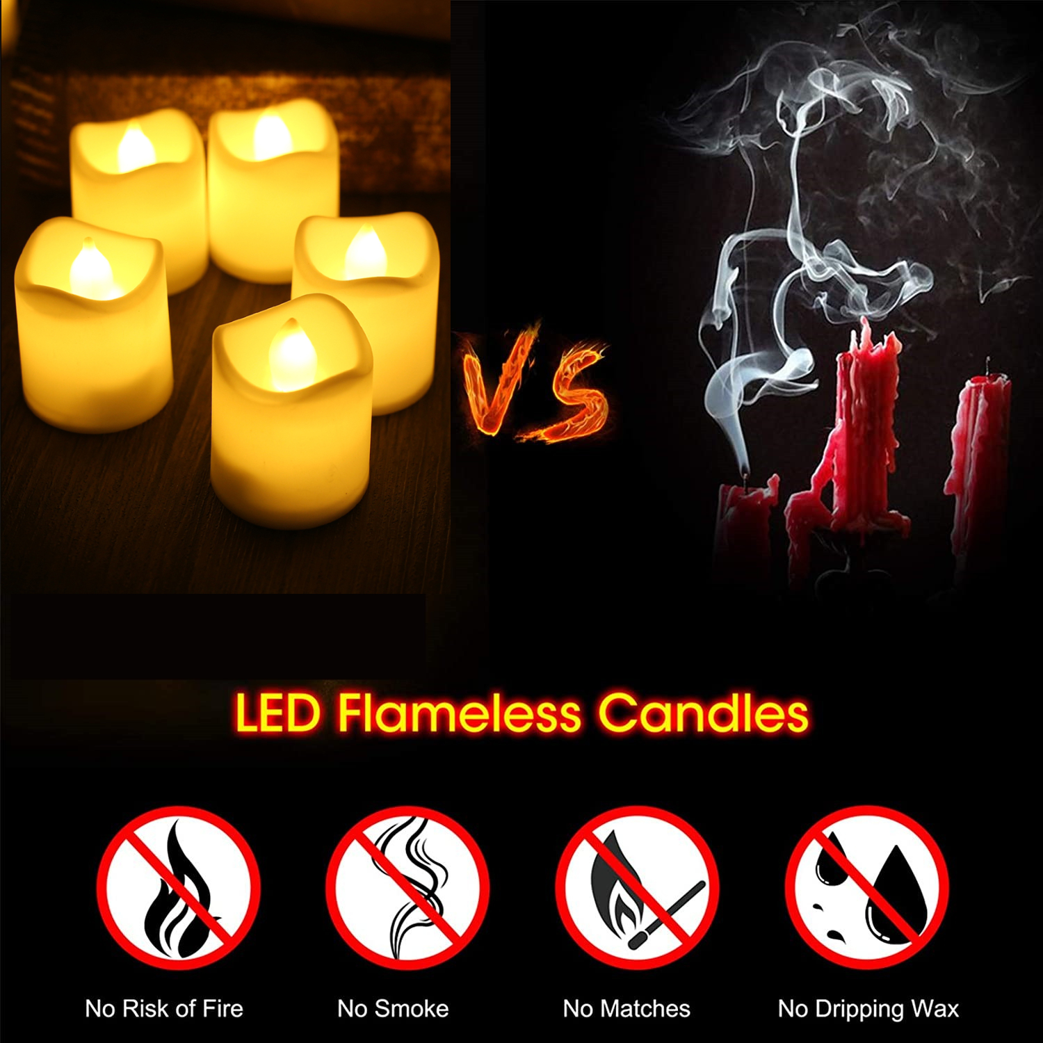 12/24Pcs Flameless LED Tea Lig - Candle Zero ulasan dan harga