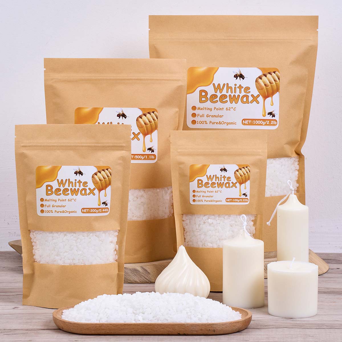 White Beeswax Pure Natural Gra - Candle Supplies Bulk ulasan dan harga