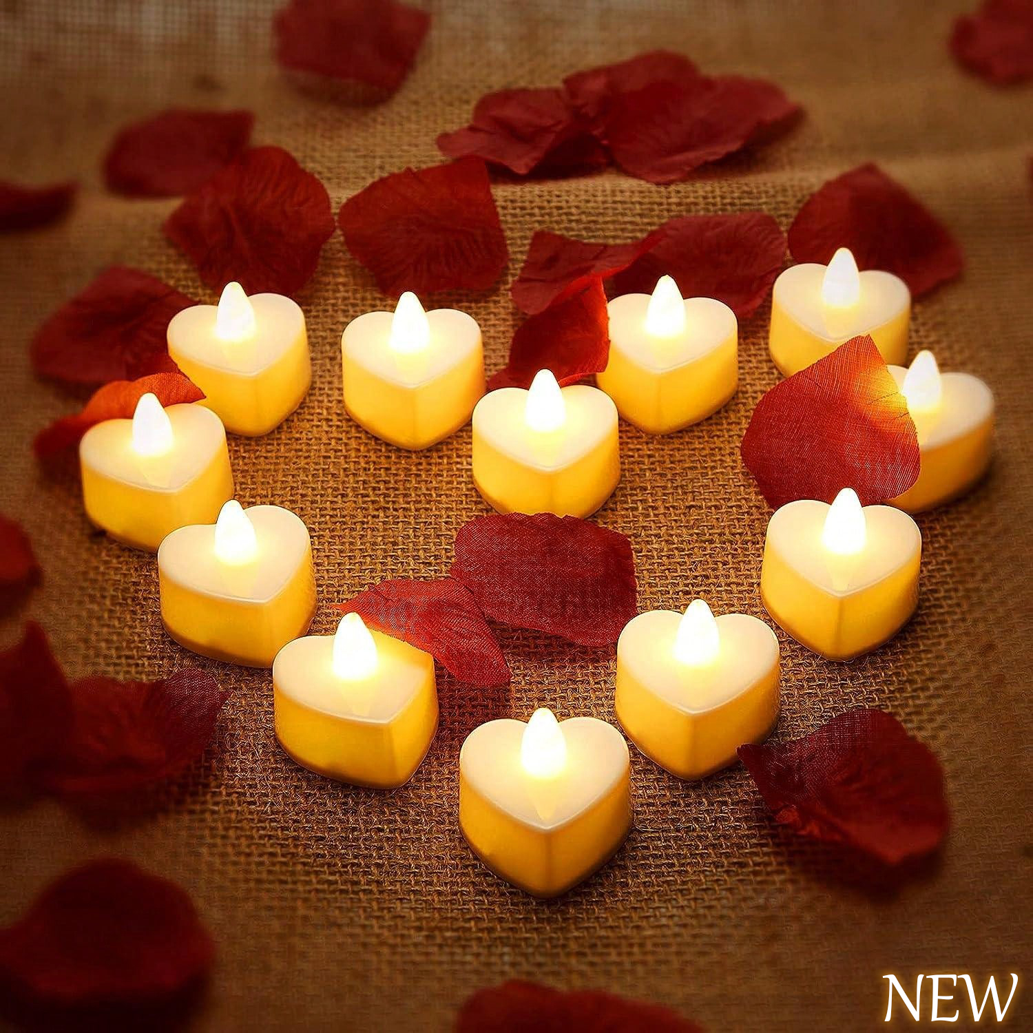 24pcs Heart Shape LED Flameles - Candle Zero ulasan dan harga