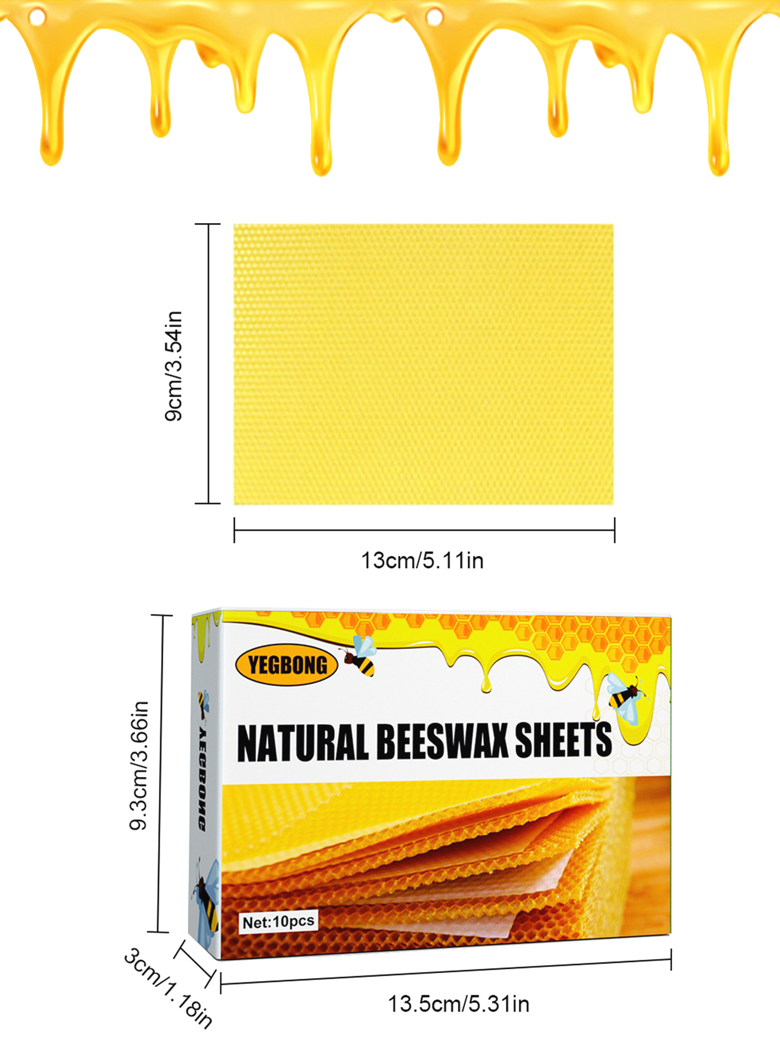 10Pcs Natural Honeycomb Bee Wa - Candle Supplies Store ulasan dan harga