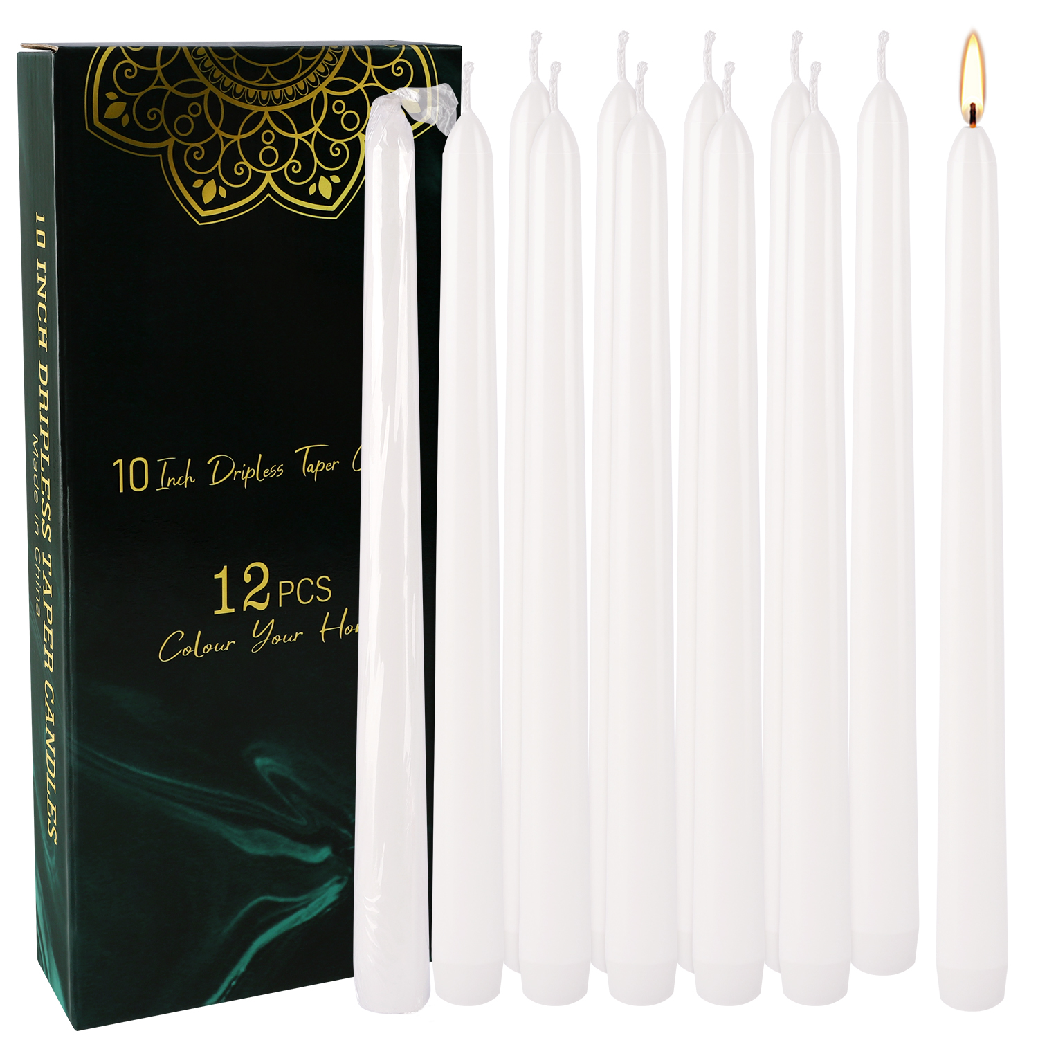 12-Pack of 10inch White Stick  - Candle Supplies Bulk ulasan dan harga