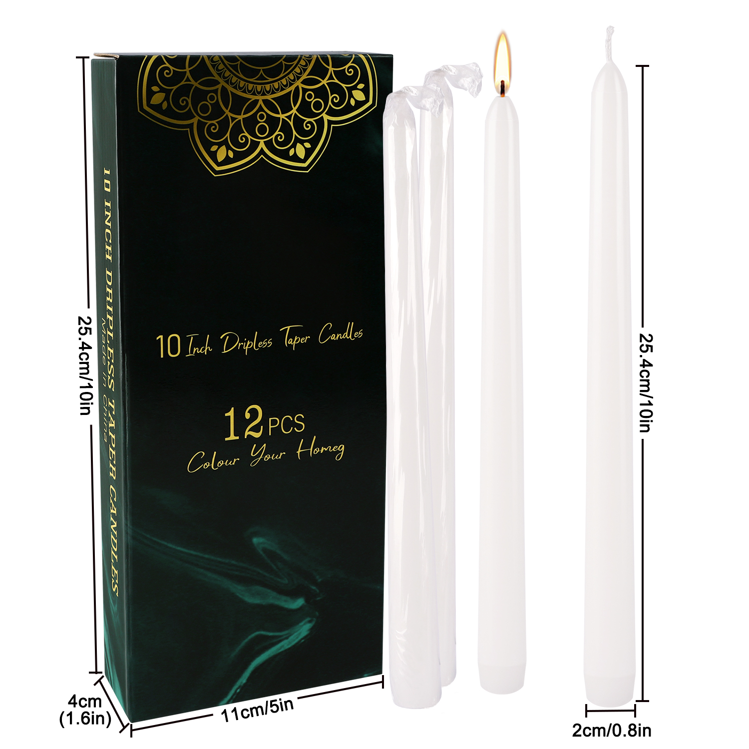 12-Pack of 10inch White Stick  - Candle Supplies Bulk ulasan dan harga