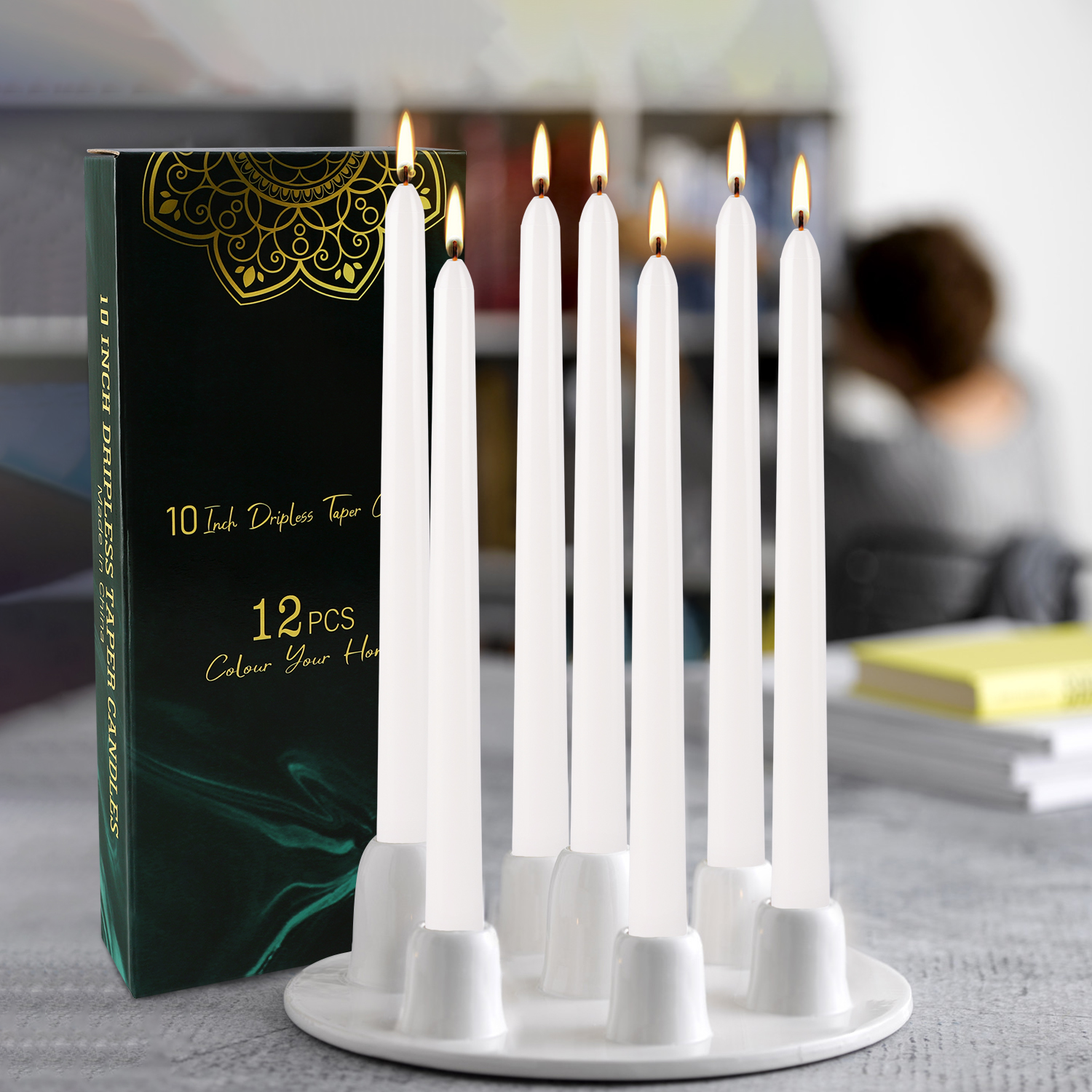12-Pack of 10inch White Stick  - Candle Supplies Bulk ulasan dan harga