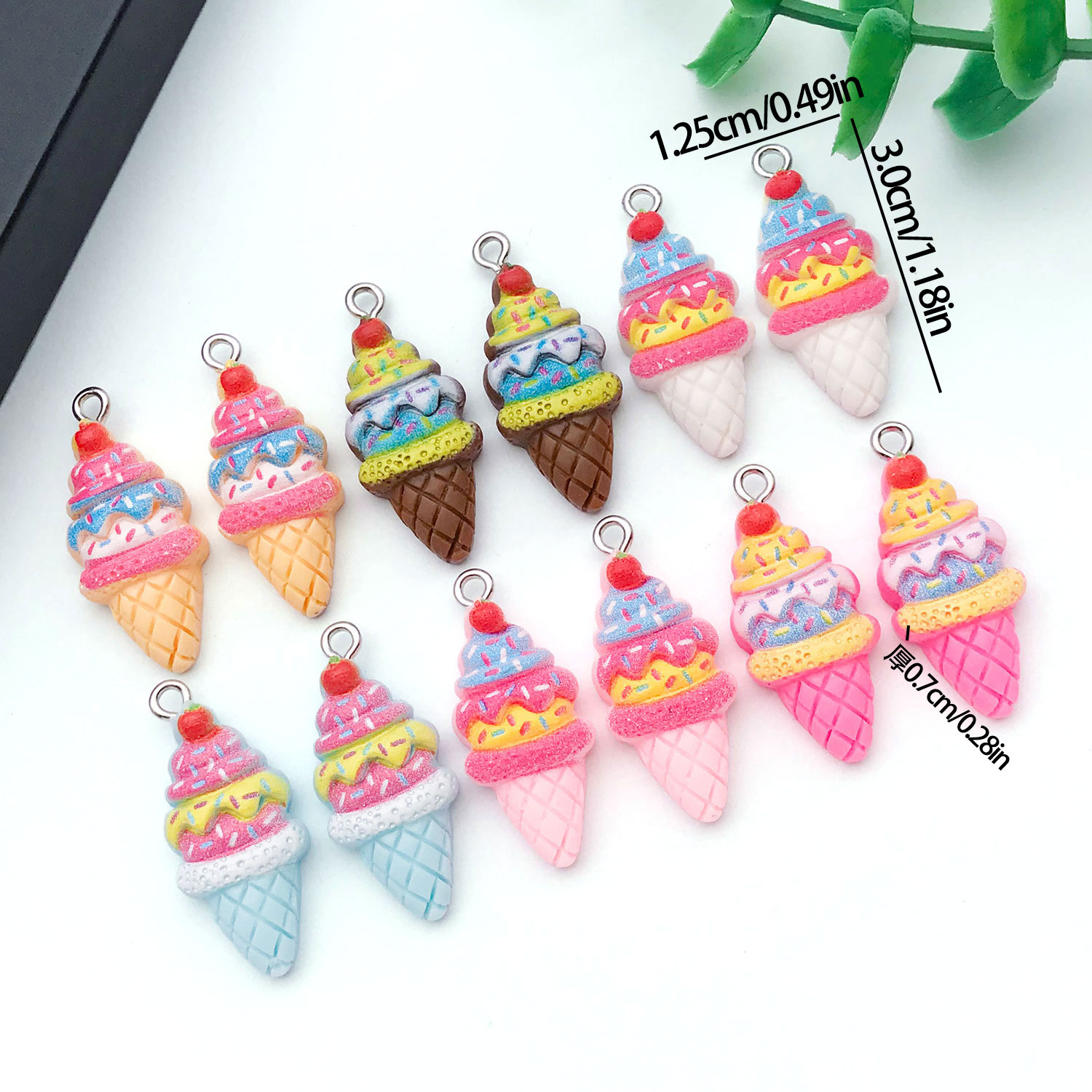 5/12pcs Resin Strawberry Ice C - Candle Shop ulasan dan harga