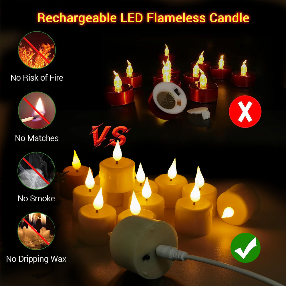 6 PCS Rechargeable Candles by  - Candle Zero ulasan dan harga